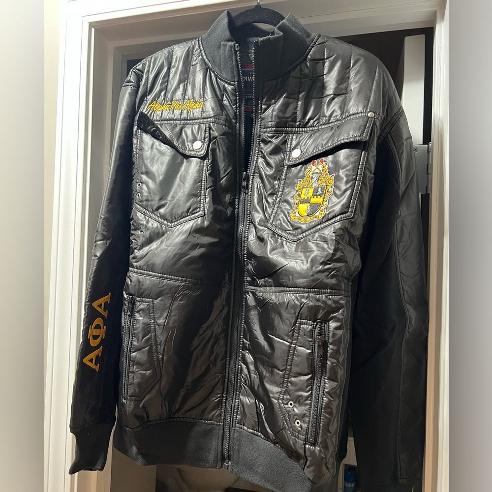 New Alpha Phi Alpha Plush Jacket Sz Large